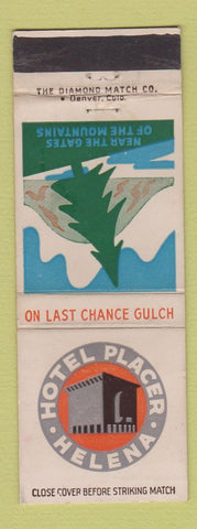 Matchbook Cover - Hotel Placer Helena MT