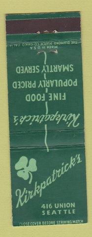 Matchbook Cover - Kirkpatrick's Restaurant Seattle WA WEAR