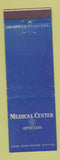 Matchbook Cover - Medical Center Opticians