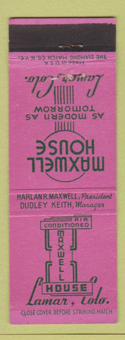 Matchbook Cover - Maxwell House Lamar Colorado