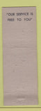 Matchbook Cover - Trimble Travel Service San Angelo TX