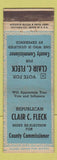 Matchbook Cover - Clair Fleck County Commissioner Election ADVANCE