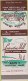 Matchbook Cover - Franklin Manor West Boylston MA golf Leicester