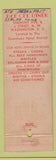 Matchbook Cover - Dee Cee Diner Washington DC WEAR