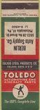 Matchbook Cover - Toledo Auto Parts Philadelphia PA