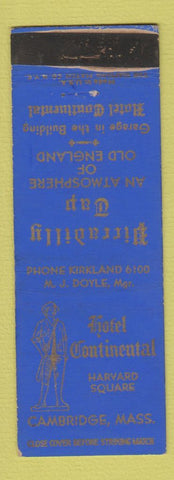 Matchbook Cover - Hotel Continental Cambridge MA