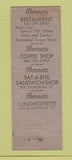 Matchbook Cover - Bennetts Restaurants Denver Colorado