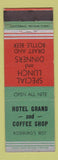 Matchbook Cover - Hotel Grand Roseburg OR