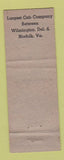 Matchbook Cover - Duffy's Cabs Salisbury MD Pure oil gas