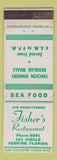 Matchbook Cover - Fisher's Restaurant Sebring FL