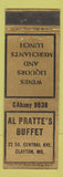 Matchbook Cover - Al Pratte's Buffet Clayton MO WEAR