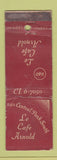 Matchbook Cover - Le Cafe Arnold New York City WORN