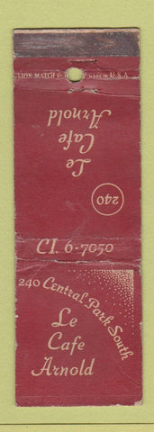 Matchbook Cover - Le Cafe Arnold New York City WORN