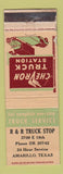 Matchbook Cover - R&R Truck Stop Amarillo TX Chevron oil gas WORN