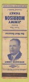 Matchbook Cover - Jimmy Morrison For Governor James Louisiana LA WORN