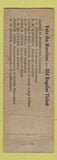 Matchbook Cover - Jimmy Morrison For Governor James Louisiana LA WORN