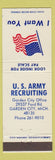 Matchbook Cover - US Army Recruiting Garden City MI