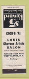 Matchbook Cover - Louis Cheveux Artiste Salon West Albany NY