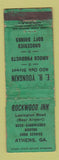 Matchbook Cover - Rockwood Inn Athens GA Amoco oil gas WORN