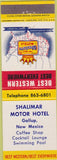 Matchbook Cover - Shalimar Motor Hotel Gallup NM