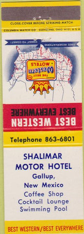 Matchbook Cover - Shalimar Motor Hotel Gallup NM