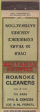 Matchbook Cover - Roanoke Cleaners VA