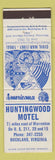Matchbook Cover - Huntingwood Motel Buckland VA Perkins Americana