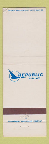Matchbook Cover - Republic Airlines WEAR