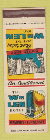 Matchbook Cover - Wm Len Hotel Memphis TN
