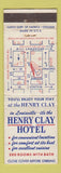 Matchbook Cover - Henry Clay Hotel Louisville KY