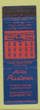 Matchbook Cover - Hotel Plasterer Lebanon PA