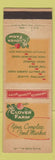 Matchbook Cover - Clover Farm Food Market Grocery