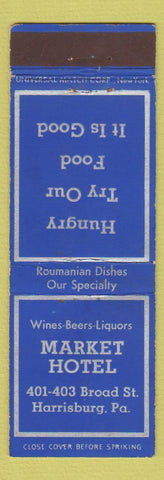 Matchbook Cover - Market Hotel Harrisburg PA
