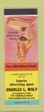 Matchbook Cover - Charles Wolf Match Collector Philadelphia PA pinup #1