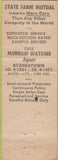 Matchbook Cover - State Farm Insurance Morris Watkins San Francisco WEAR