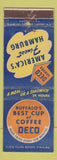 Matchbook Cover - Deco Coffee Hamburgers DD Bean WEAR