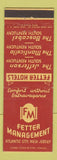 Matchbook Cover - Fetter Hotels Atlantic City NJ