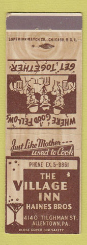 Matchbook Cover - Village Inn Haines Bros Allentown PA