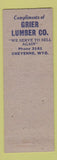 Matchbook Cover - Wyoming Sash and Door Cheyenne WY Grier Lumber