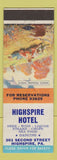 Matchbook Cover - Highspire Hotel PA