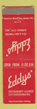 Matchbook Cover - Eddys' Restaurant Kansas City MO