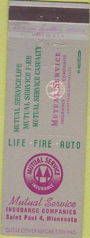 Matchbook Cover - Mutual Service Insurance Saint Paul MN