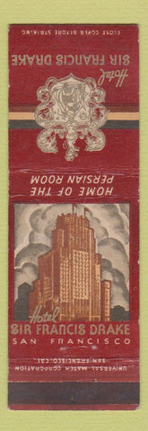 Matchbook Cover - Hotel Sir Francis Drake San Francisco CA