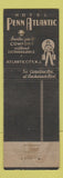 Matchbook Cover - Hotel Penn Atlantic Atlantic City NJ WEAR