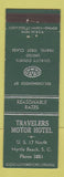 Matchbook Cover - Travelers Motor Hotel Myrtle Beach SC
