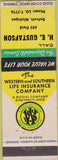 Matchbook Cover - Insurance HE Gustafson Detroit MI