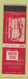 Matchbook Cover - Grand View Hotel Restaurant Carlisle PA