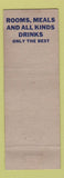 Matchbook Cover - Mayflower Hotel East Pittsburgh PA