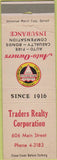 Matchbook Cover - Traders Realty Corp NO TOWN