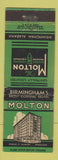 Matchbook Cover - Milton Hotel Birmingham AL